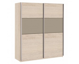 Šatníková skriňa s posuvnými dverami Graphic Typ 2 2D - dub arizona / sivá