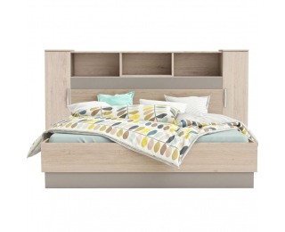 Panel k posteli so skrinkami Graphic Typ 4 - dub arizona / sivá