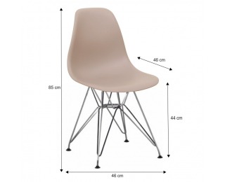 Jedálenská stolička Anisa New - teplá sivá / chróm Jedálenská stolička Anisa New - teplá sivá / chróm