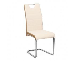Jedálenská stolička Izma - béžová / chróm