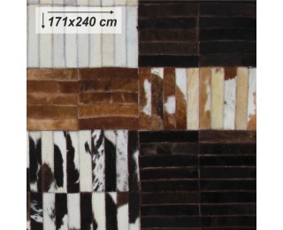 Kožený koberec Typ 4 171x240 cm - vzor patchwork