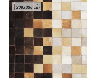 Kožený koberec Typ 7 200x300 cm - vzor patchwork