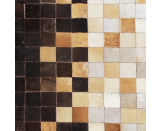 Kožený koberec Typ 7 70x140 cm - vzor patchwork