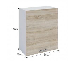Horná kuchynská skrinka Fabiana W-60 - dub sonoma / biela