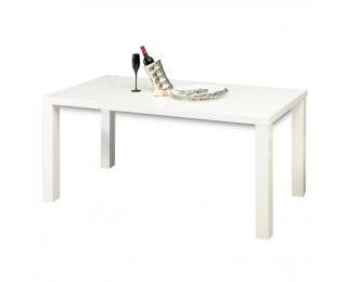 Jedálenský stôl Asper 120 - biely vysoký lesk