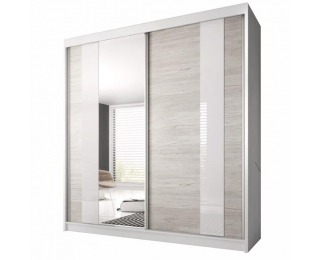 Šatníková skriňa s posuvnými dverami Multi 32 183x218 cm - dub kathult svetlý / biela