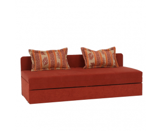 Rozkladacia pohovka s úložným priestorom Sara - tehlovohnedá