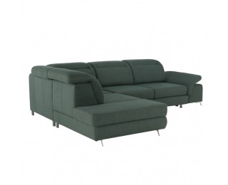 Rohová sedačka s rozkladom a úložným priestorom Alvaro L - zelená