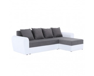 Rohová sedačka s rozkladom a úložným priestorom Oxford L/P - biela / sivá Rohová sedačka s rozkladom a úložným priestorom Oxford L/P - biela / sivá