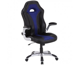 Kancelárska stolička s podrúčkami Izar - čierna / modrá