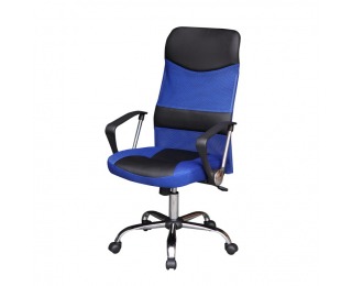 Kancelárske kreslo s podrúčkami TC3-973M - čierna / modrá