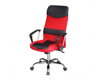 Kancelárske kreslo s podrúčkami TC3-973M - čierna / červená