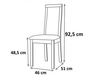 Jedálenská stolička Abril - wenge / tmavohnedá