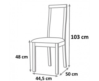 Jedálenská stolička Bona - wenge / terakota