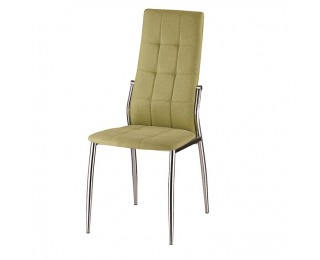Jedálenská stolička Adora - zelená / chróm