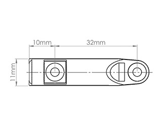 Adaptér dverového tlmiča 8 MM - sivá