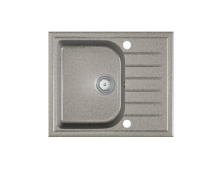 Granitový kuchynský drez Alaros 58,5x49 cm - sivá