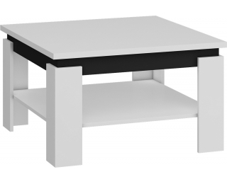 Konferenčný stolík Alfa - biely mat / čierny vysoký lesk