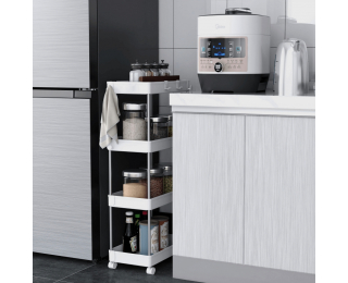 Regál na kolieskach Aliol Typ 3 - biela