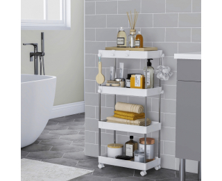 Regál na kolieskach Aliol Typ 3 - biela