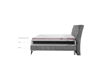 Čalúnená manželská posteľ s úložným priestorom Amika 140 - ružová (Omega 91)