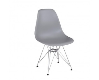 Jedálenská stolička Anisa New - sivá / chróm