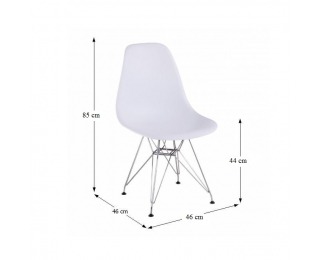 Jedálenská stolička Anisa New - biela / chróm