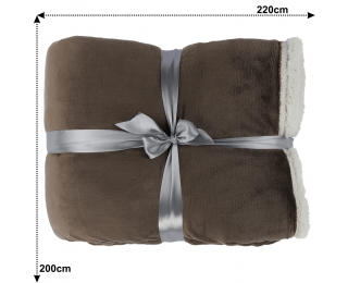 Obojstranná deka Ankea Typ 1 200x220 cm - hnedá