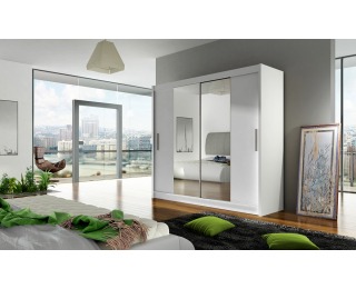 Šatníková skriňa s posuvnými dverami Bega 2 2D - biela