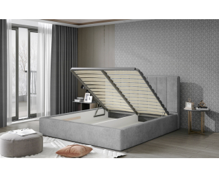 Čalúnená manželská posteľ s roštom Ante UP 160 - krémová