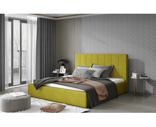Čalúnená manželská posteľ s roštom Ante UP 160 - žltá