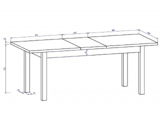 Rozkladací jedálenský stôl Anton 160 - dub sonoma