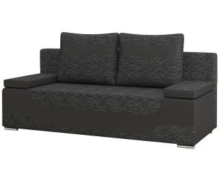 Rozkladacia pohovka s úložným priestorom Aosta - čierna