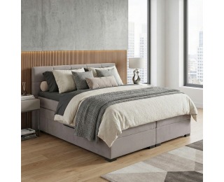 Boxspringová manželská pocketová posteľ April 160x200 cm - sivohnedá (taupe)