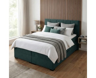 Boxspringová manželská pocketová posteľ April 160x200 cm - zelená