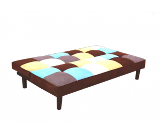 Rozkladacia pohovka Arlekin - béžová / hnedá / modrá Rozkladacia pohovka Arlekin - béžová / hnedá / modrá