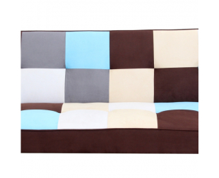 Rozkladacia pohovka Arlekin - béžová / hnedá / modrá Rozkladacia pohovka Arlekin - béžová / hnedá / modrá