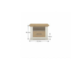 Nočný stolík Armond Typ 17 - sosna nordická / dub kamenný
