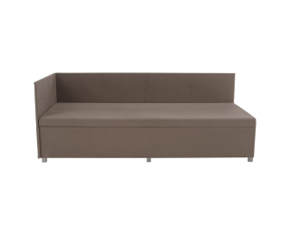 Čalúnená jednolôžková posteľ (váľanda) Auria Uni - béžovosivá