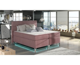 Čalúnená manželská posteľ s úložným priestorom Avellino 160 - ružová
