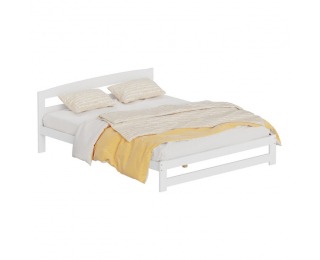 Drevená posteľ s roštom Azra 160x200 cm - biela