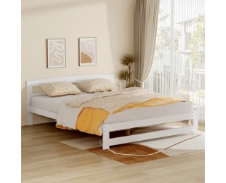 Drevená posteľ s roštom Azra 160x200 cm - biela