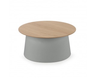 Okrúhly príručný stolík Azzura - prírodná / sivá Okrúhly príručný stolík Azzura - prírodná / sivá