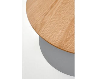 Okrúhly príručný stolík Azzura - prírodná / sivá Okrúhly príručný stolík Azzura - prírodná / sivá