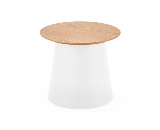 Okrúhly príručný stolík Azzura S - prírodná / biela Okrúhly príručný stolík Azzura S - prírodná / biela