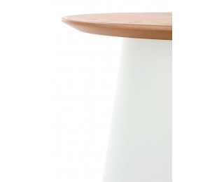 Okrúhly príručný stolík Azzura S - prírodná / biela Okrúhly príručný stolík Azzura S - prírodná / biela