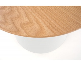 Okrúhly príručný stolík Azzura S - prírodná / biela Okrúhly príručný stolík Azzura S - prírodná / biela