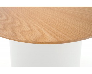 Okrúhly príručný stolík Azzura S - prírodná / biela Okrúhly príručný stolík Azzura S - prírodná / biela