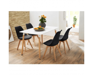 Jedálenská stolička Bali 2 New - čierna / buk