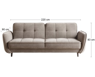 Rozkladacia pohovka s úložným priestorom Baltino - béžová Rozkladacia pohovka s úložným priestorom Baltino - béžová